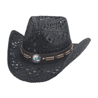Bullhide YOUNG LOVE Toyo Straw Cowboy Hat - Black