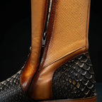 Rodeo Cartie Men's Gala Python Oval Toe Roper Boots with Zipper – Copper
