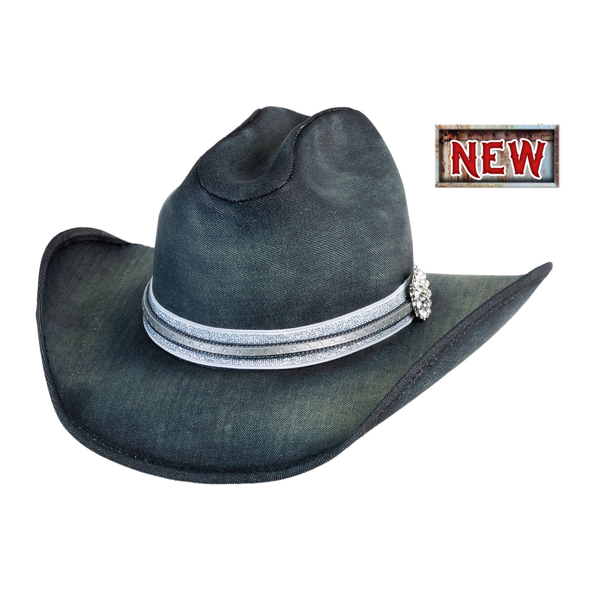 The Bullhide Born To Shine Denim Cowboy Hat - Denim