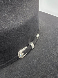 Texana Montero 100X 8 Segundos Brick Crown Style Western Cowboy Fur Felt Hat - Black