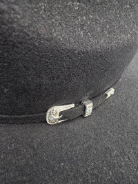 Texana Montero 100X 8 Segundos Brick Crown Style Western Cowboy Fur Felt Hat - Black