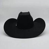 Texana Montero 100X 8 Segundos Brick Crown Style Western Cowboy Fur Felt Hat - Black