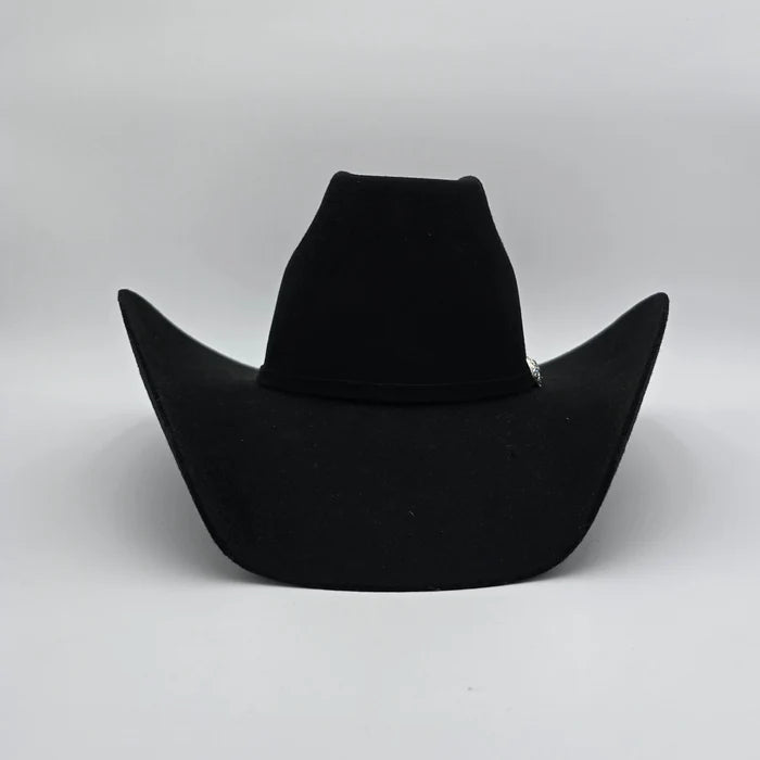 Texana Montero 100X 8 Segundos Brick Crown Style Western Cowboy Fur Felt Hat - Black