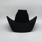 Texana Montero 100X 8 Segundos Brick Crown Style Western Cowboy Fur Felt Hat - Black