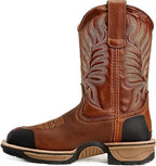 King Welt Buffalo 4020 Steel Toe Square Toe Western Work Boots - Tan