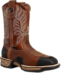 King Welt Buffalo 4020 Steel Toe Square Toe Western Work Boots - Tan