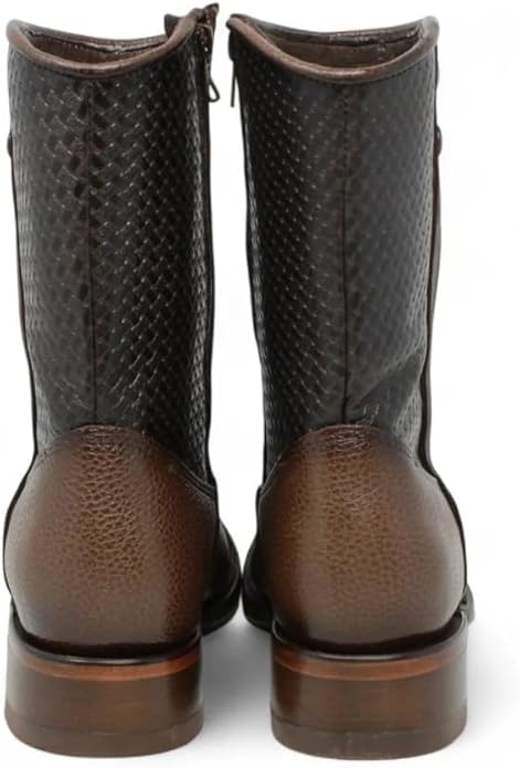 Cuadra Leather Mid-Calf Square Toe Boots