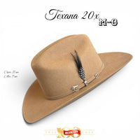 Men’s Morcon 20X Sinaloa Rancher Style Western Cowboy Fur Felt Hat - Camel
