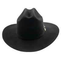 Silverton Men 200X Estilo Carin Leon con Plumas Western Cowboy Felt Hat - Black