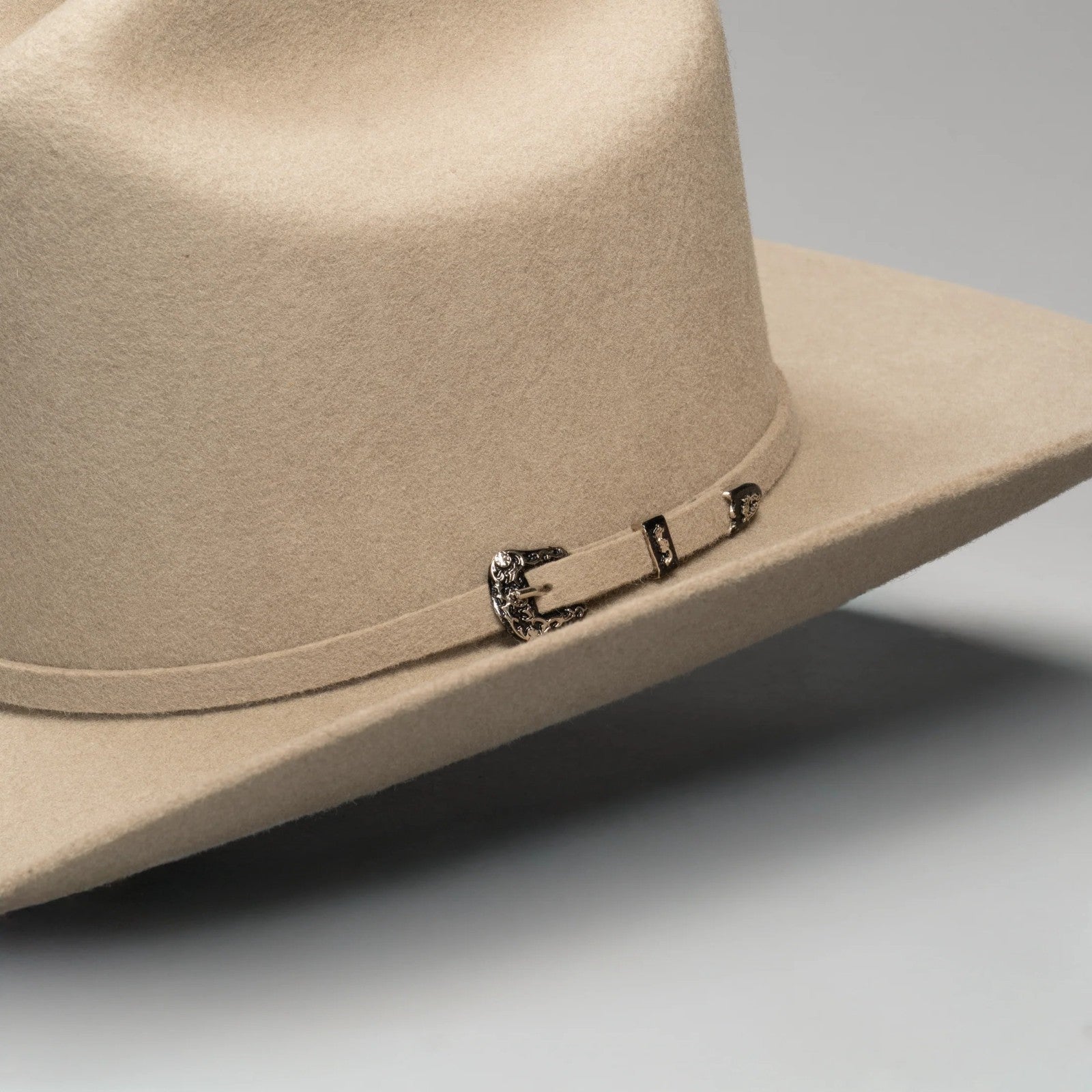 50X Estilo Panter Belico Western Cowboy Hat, Low Crown, Brim 3.5" - Bone