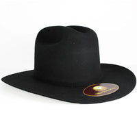 Silverton Men 200X Estilo Carin Leon con Plumas Western Cowboy Felt Hat - Black