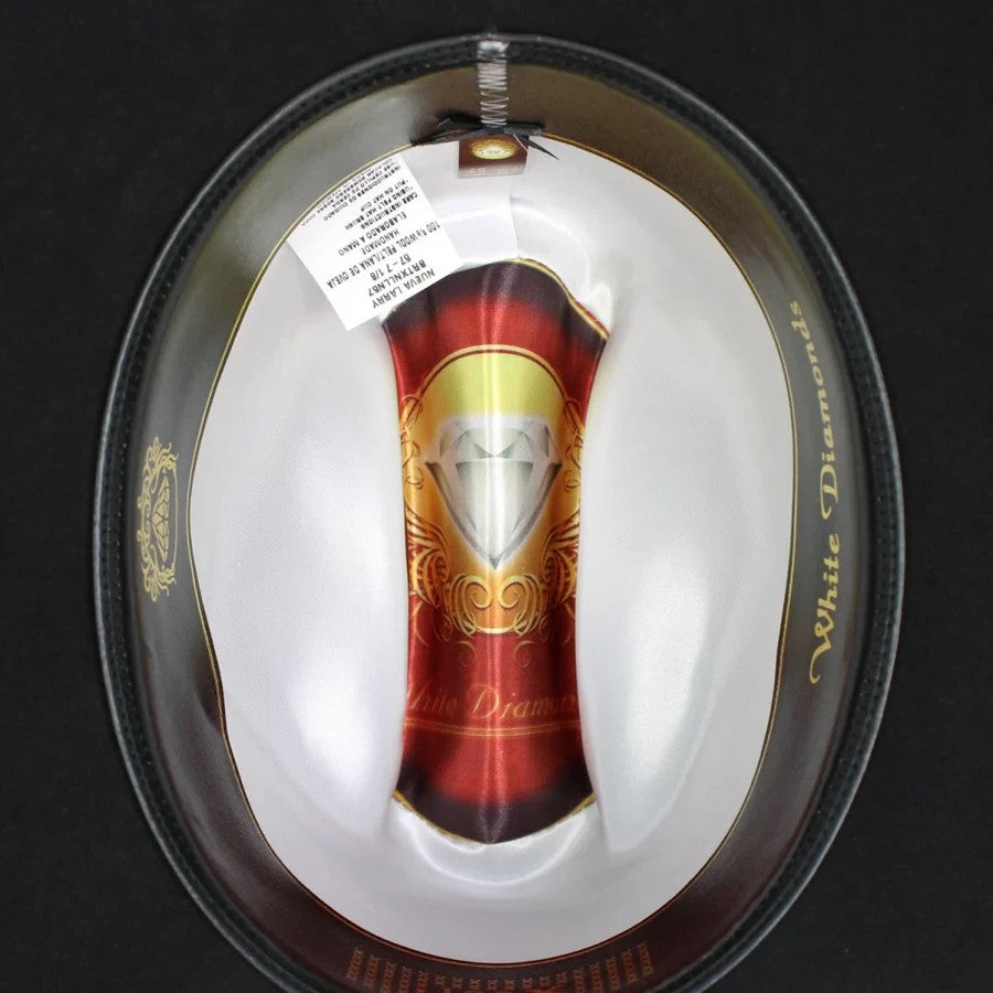 Silverton Men 200X Estilo Carin Leon con Plumas Western Cowboy Felt Hat - Black