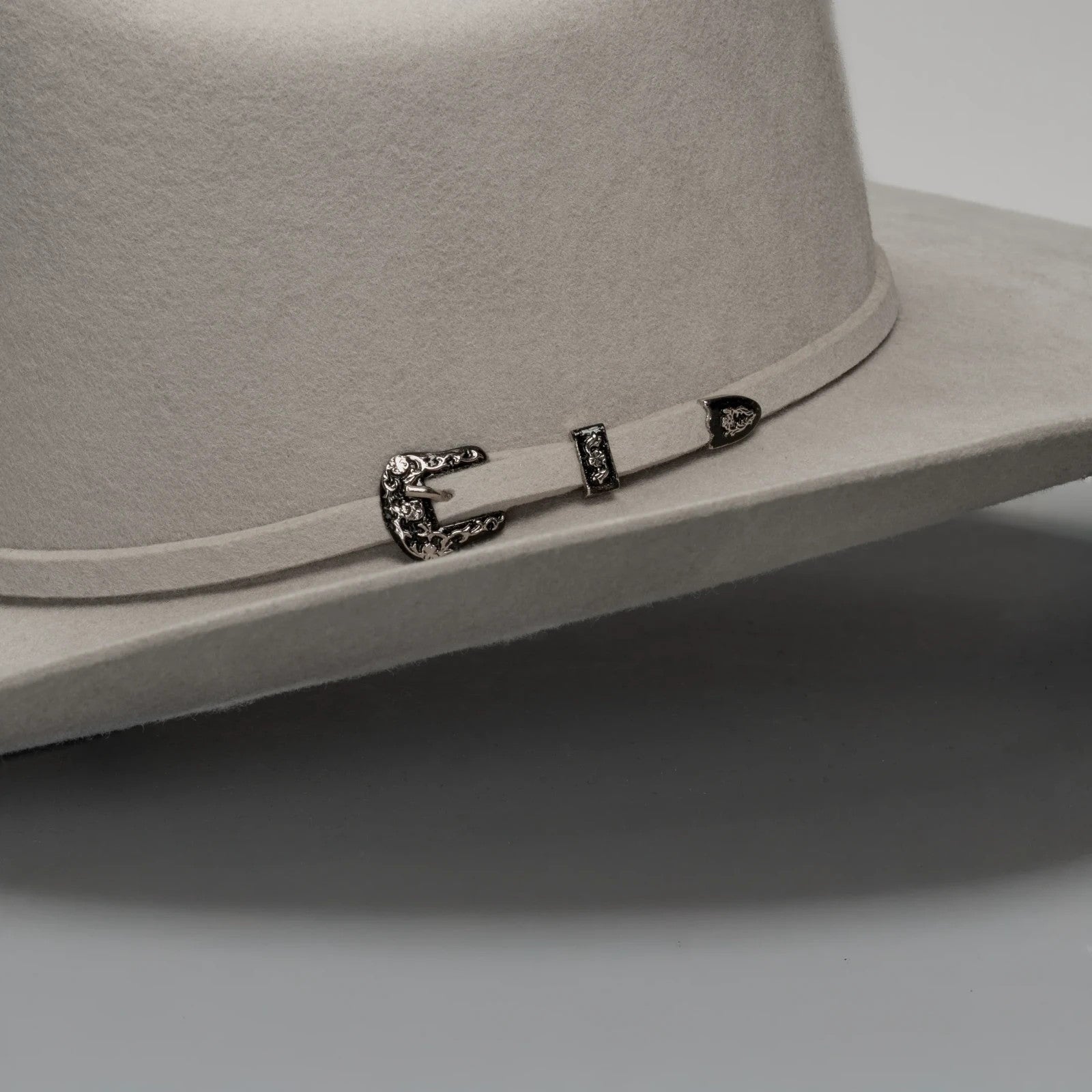 50X Estilo Panter Belico Western Cowboy Hat, Low Crown, Brim 3.5" - Gray