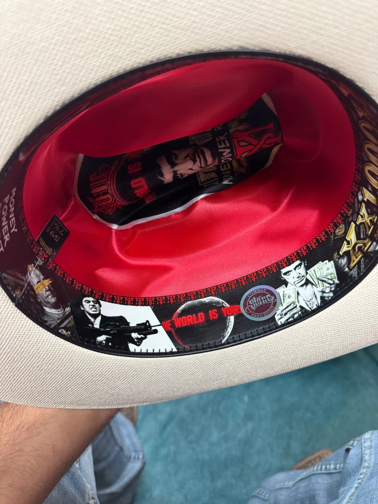 Sombrero Stone 1000X Sinaloa Style Scarface Western Cowboy Straw Hat