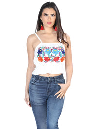 El General Women Artisanal Embroidered Blouse 100% Cotton White 603911