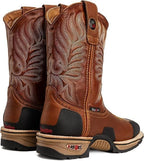 King Welt Buffalo 4020 Steel Toe Square Toe Western Work Boots - Tan