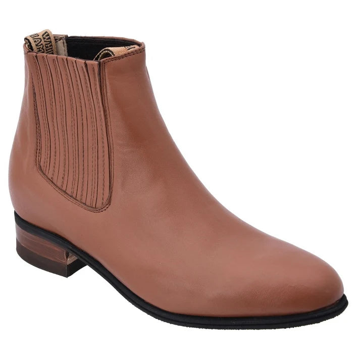 White Diamonds Men's Napa Leather Round Toe Charro Ankle Boots – Tobacco