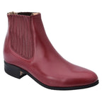 White Diamonds Men's Napa Leather Round Toe Charro Ankle Boots – Wine
