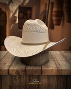 Men’s Tombstone 30X Johnson Style Bicolor Western Cowboy Shantung Straw Hat