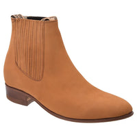 White Diamonds Men's Nubuck Round Toe Welt Charro Ankle Boots – Tobacco