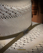Men’s Tombstone 30X Johnson Style Bicolor Western Cowboy Shantung Straw Hat