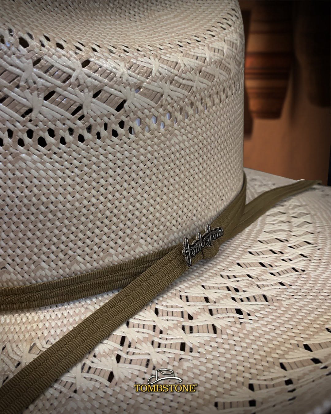 Men’s Tombstone 30X Johnson Style Bicolor Western Cowboy Shantung Straw Hat