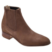 White Diamonds Men's Nubuck Round Toe Charro Ankle Boots – Brown