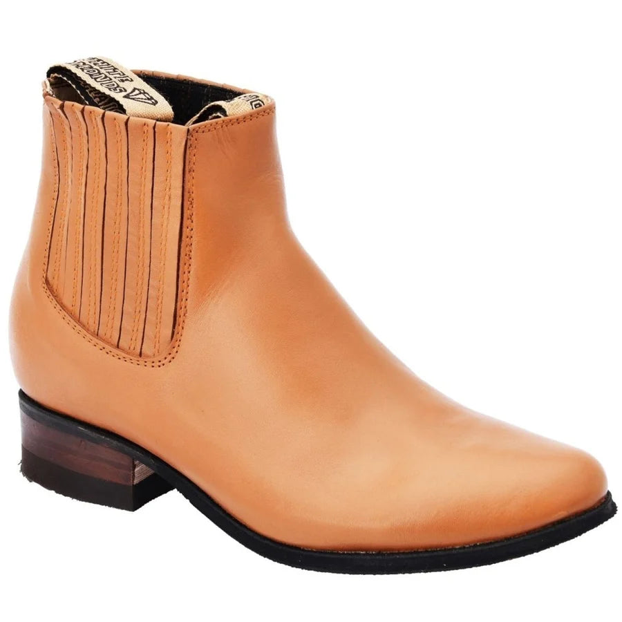 White Diamonds Men's Napa Leather Round Toe Charro Ankle Boots – Tobacco