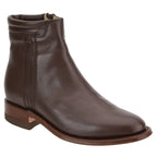 White Diamonds Men's Napa Leather Round Toe Zip Ankle Boots – Brown