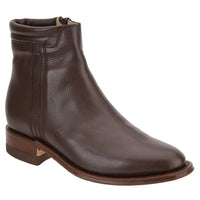White Diamonds Men's Napa Leather Round Toe Zip Ankle Boots – Brown