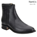 White Diamonds Men's Napa Leather Round Toe Zip Ankle Boots – Black