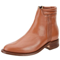 White Diamonds Men's Napa Leather Round Toe Zip Ankle Boots – Tobacco