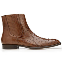 White Diamonds Men's Genuine Ostrich Square Toe Rodeo Ankle Boots – Brown