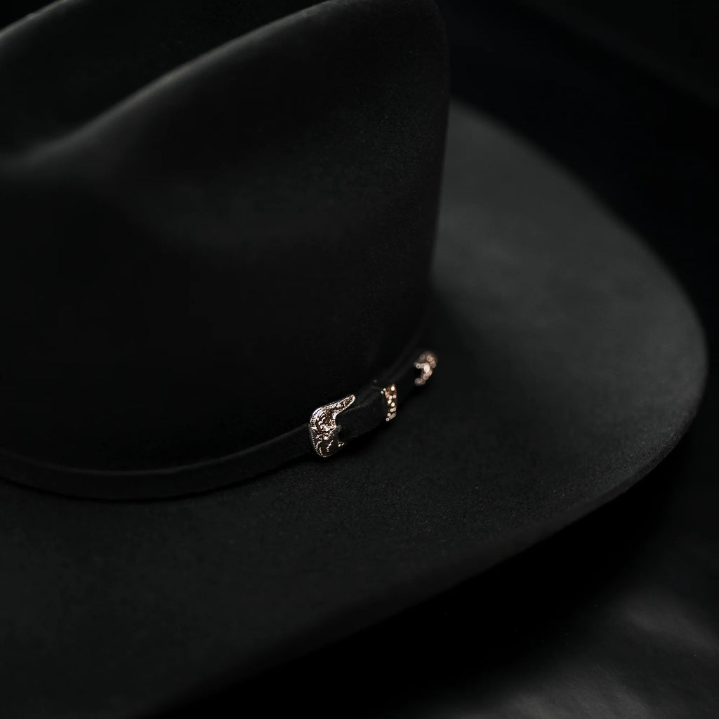 Men’s "El Jefe" 100X Luxury Handcrafted Western Cowboy Beaver Fur Felt Hat - Black
