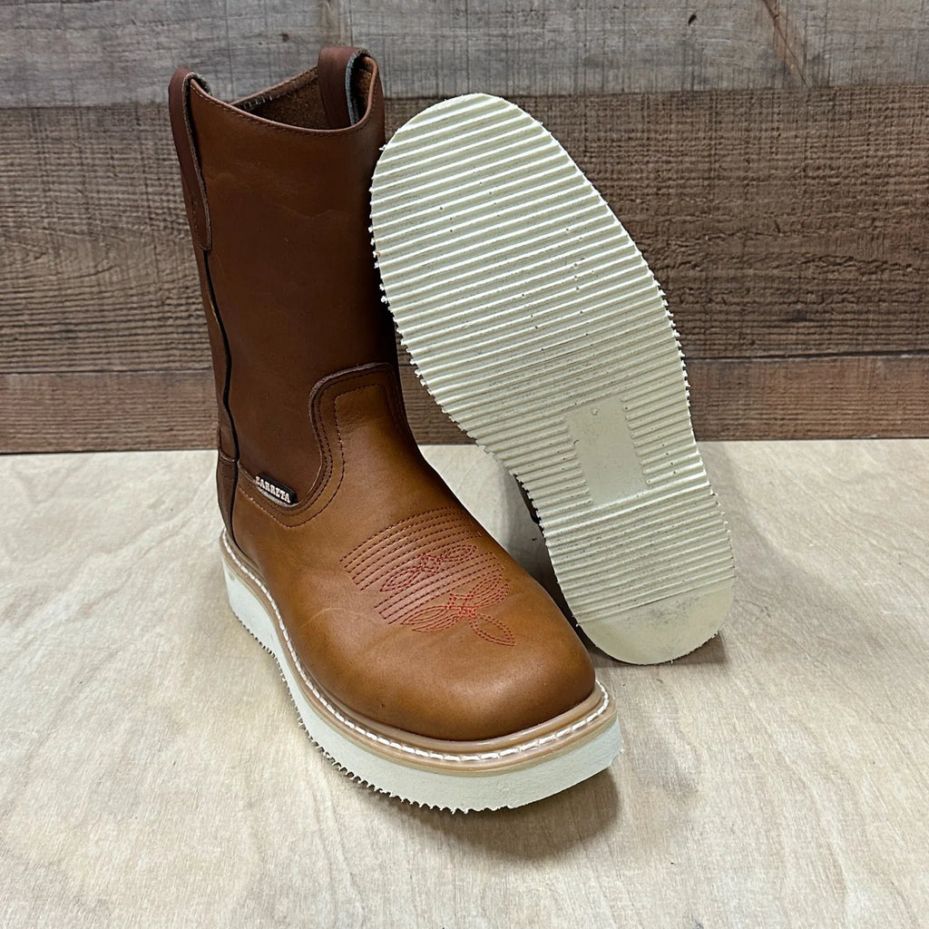 Men's Square Toe Workboot Genuine Leather Lightweight Sole Est. 915
