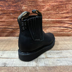 Men's Work Boots Light Pull On Leather Oil Resistant Ankle Boot Est. 315 Black