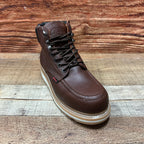 Men's Work Shoes Laces Genuine Leather Oil Eater Resistant Est. 375/420 Brown