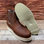 Men's Work Boots Light Pull On Leather Oil Resistant Ankle Boot Est. 315 Gold
