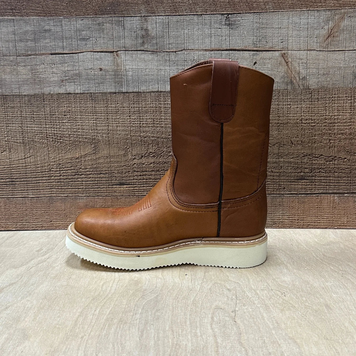 Men's Square Toe Workboot Genuine Leather Lightweight Sole Est. 915