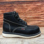 Men's Work Shoes Laces Genuine Leather Oil Eater Resistant Est. 375/420 Black
