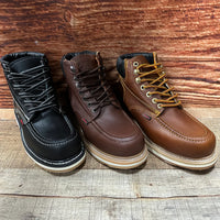 Men's Work Shoes Laces Genuine Leather Oil Eater Resistant Est. 375/420 Roble