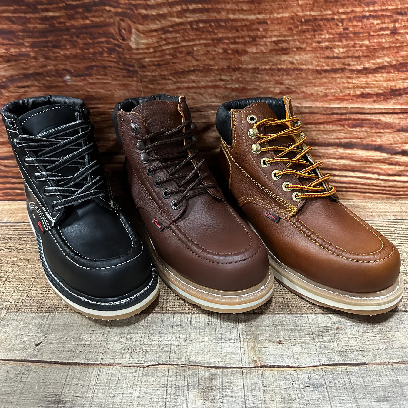 Men's Work Shoes Laces Genuine Leather Oil Eater Resistant Est. 375/420 Roble