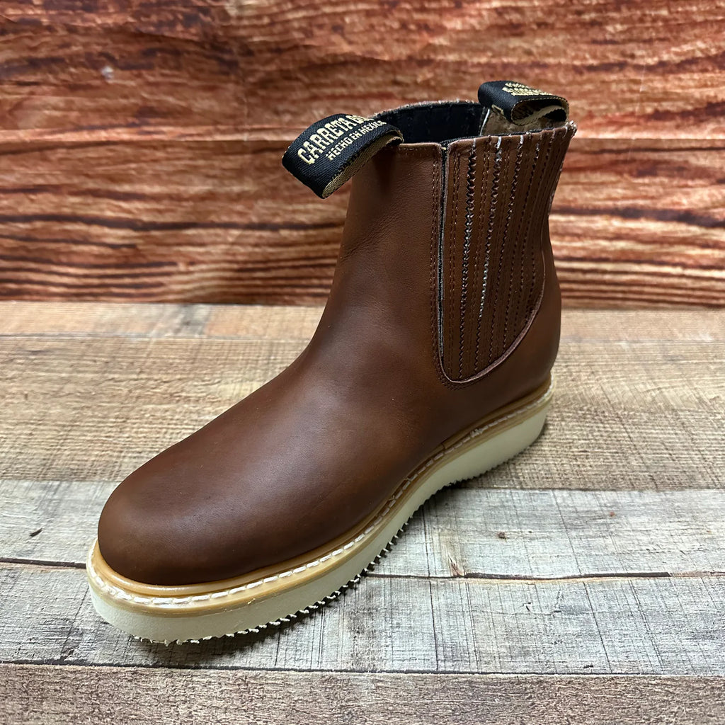 Men's Work Boots Light Pull On Leather Oil Resistant Ankle Boot Est. 315 Gold
