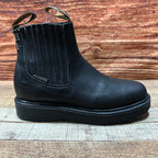 Men's Work Boots Light Pull On Leather Oil Resistant Ankle Boot Est. 315 Black