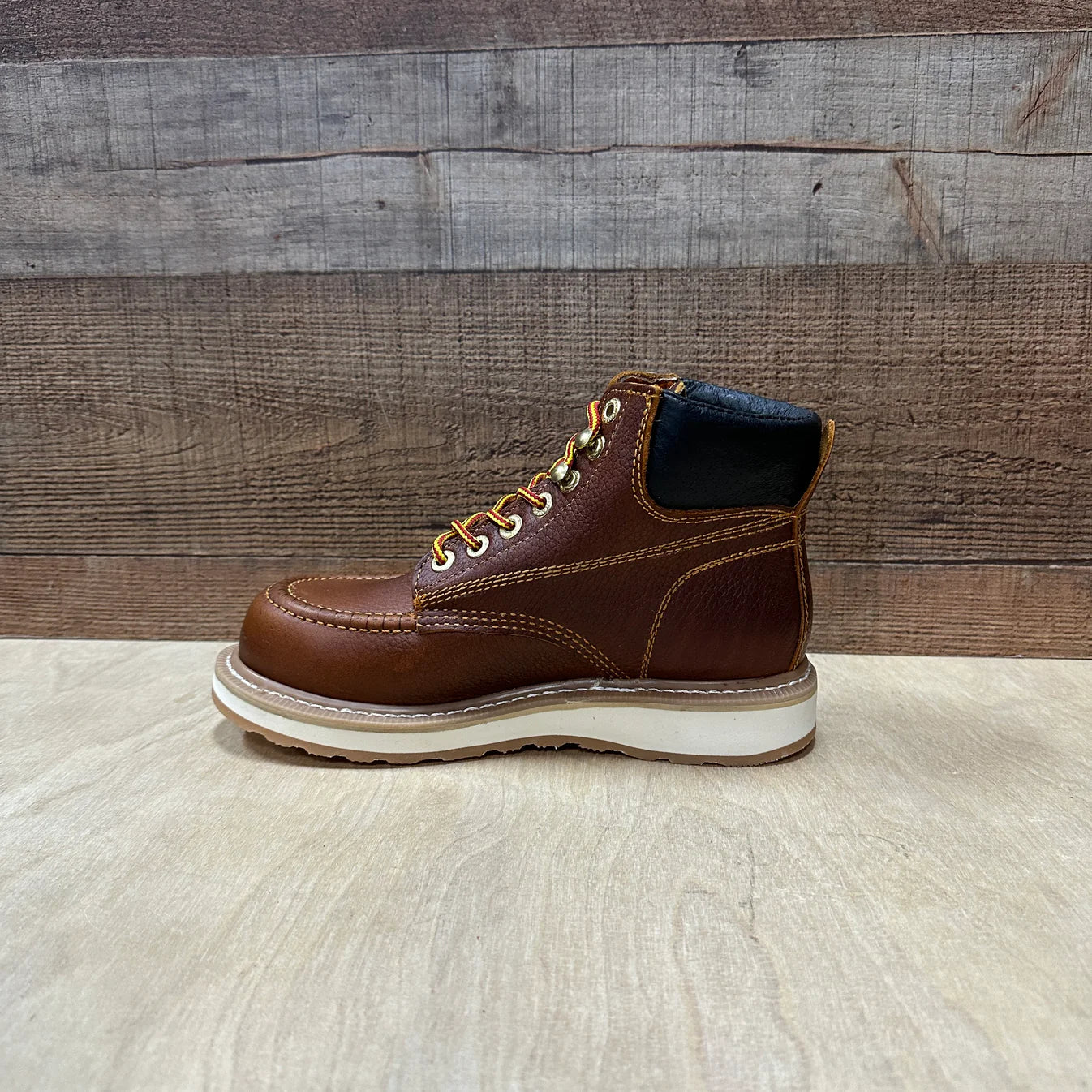 Men's Work Shoes Laces Genuine Leather Oil Eater Resistant Est. 375/420 Roble
