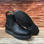 Men's Work Boots Light Pull On Leather Oil Resistant Ankle Boot Est. 315 Black