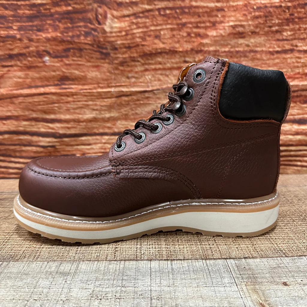 Men's Work Shoes Laces Genuine Leather Oil Eater Resistant Est. 375/420 Brown