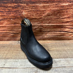 Men's Work Boots Light Pull On Leather Oil Resistant Ankle Boot Est. 315 Black