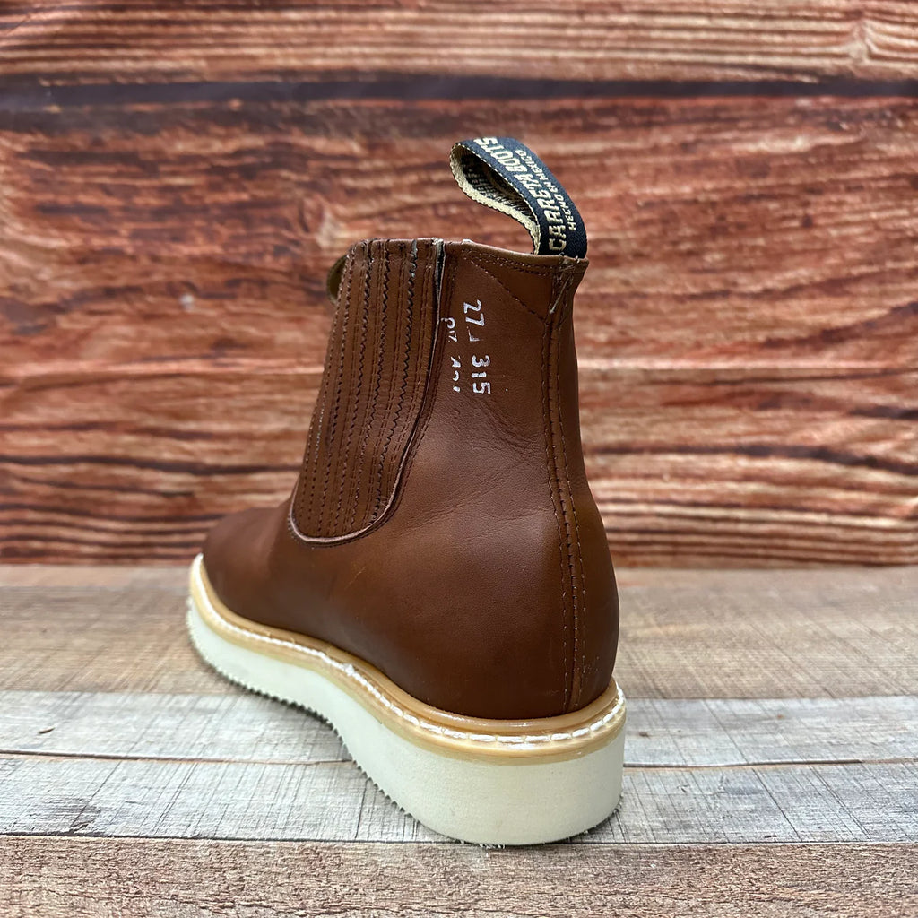 Men's Work Boots Light Pull On Leather Oil Resistant Ankle Boot Est. 315 Gold