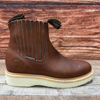 Men's Work Boots Light Pull On Leather Oil Resistant Ankle Boot Est. 315 Gold